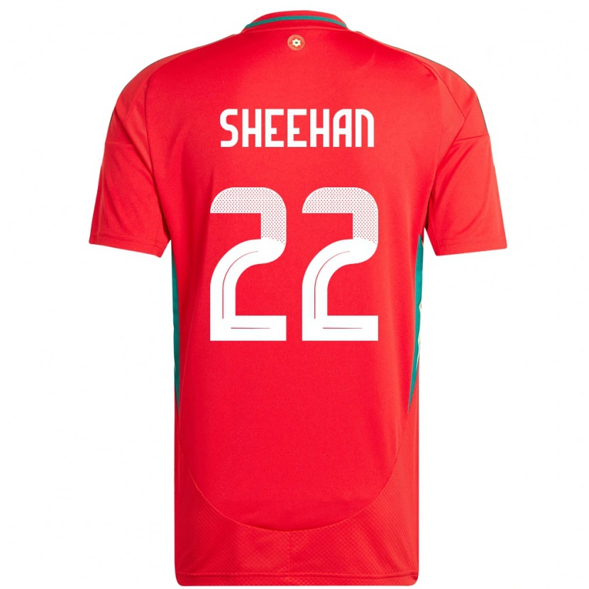 Danxen Men Wales Josh Sheehan #22 Red Home Jersey 24-26 T-Shirt