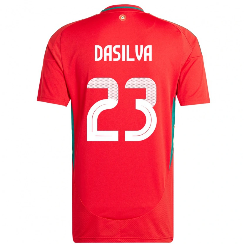 Danxen Men Wales Jay Dasilva #23 Red Home Jersey 24-26 T-Shirt