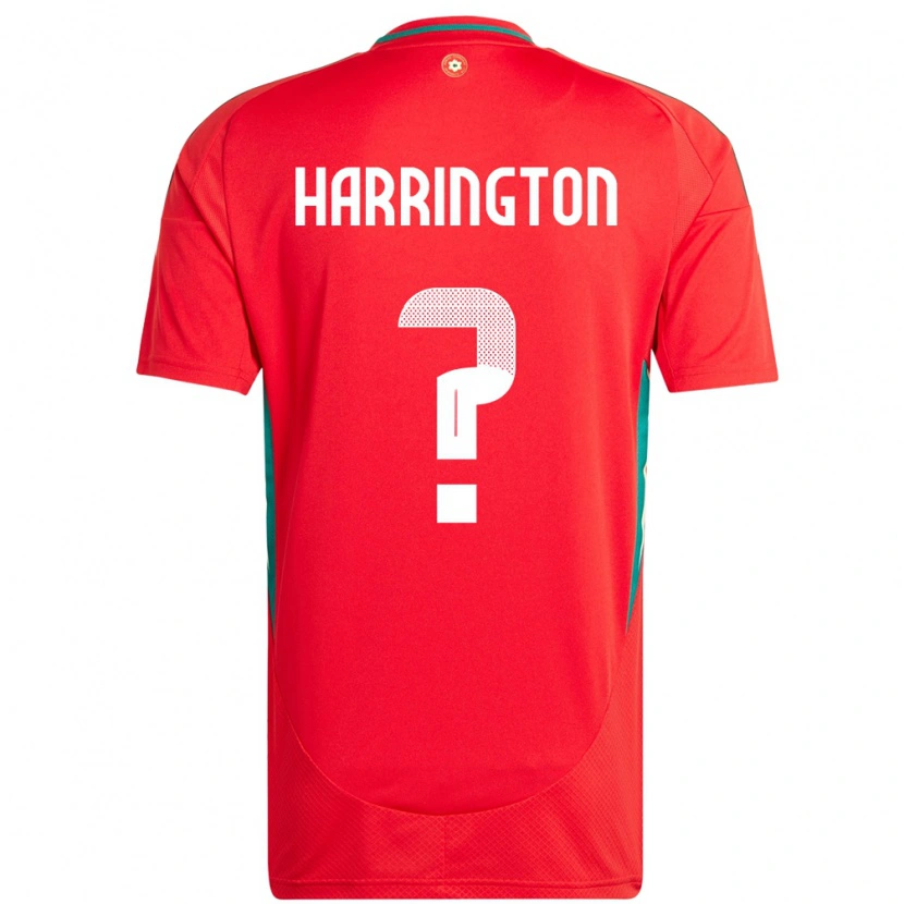 Danxen Men Wales Theo Harrington #0 Red Home Jersey 24-26 T-Shirt