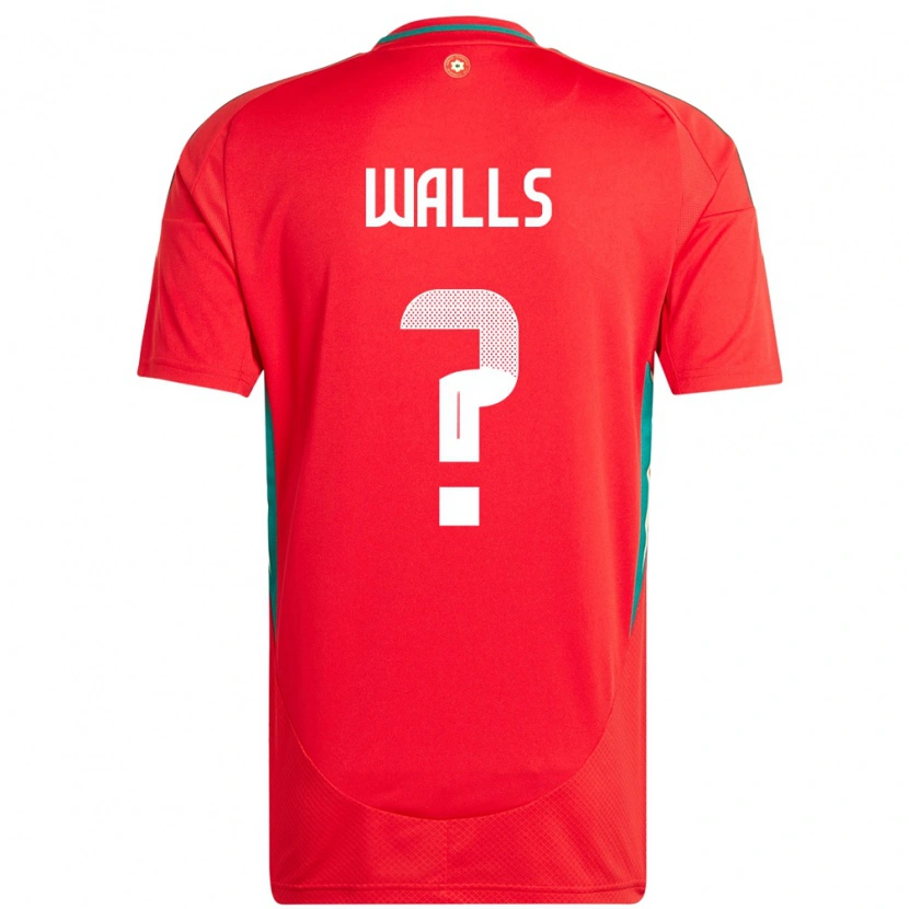 Danxen Men Wales Archie Walls #0 Red Home Jersey 24-26 T-Shirt