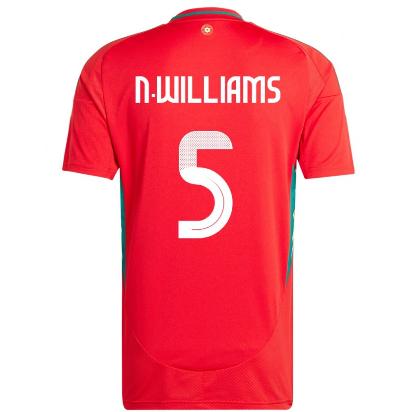 Danxen Men Wales Noah Williams #5 Red Home Jersey 24-26 T-Shirt