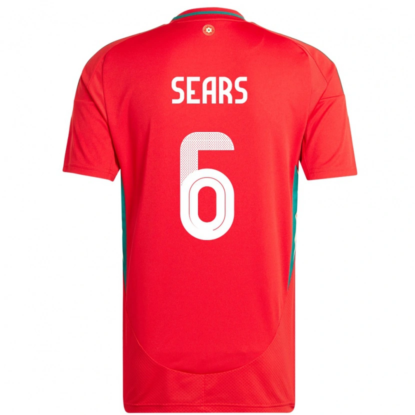 Danxen Men Wales Ryan Sears #6 Red Home Jersey 24-26 T-Shirt