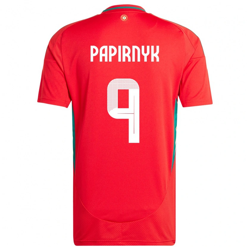 Danxen Men Wales Leo Papirnyk #9 Red Home Jersey 24-26 T-Shirt