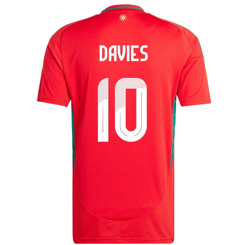 Danxen Men Wales Jordan Davies #10 Red Home Jersey 24-26 T-Shirt