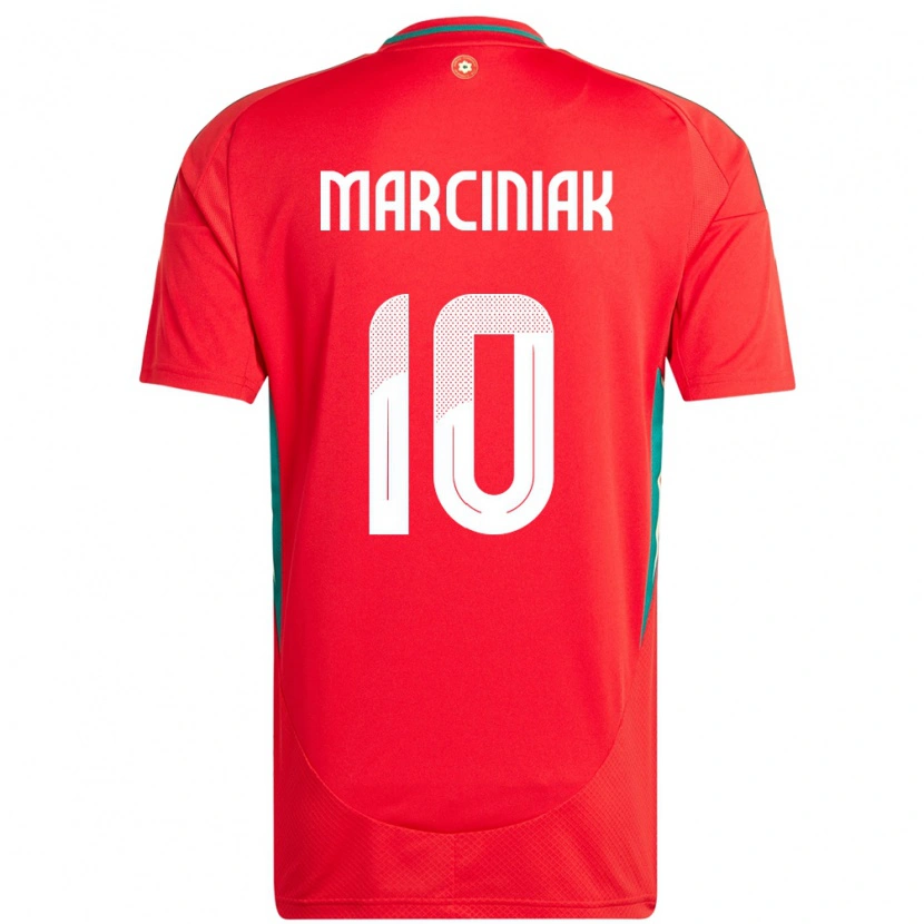 Danxen Men Wales Alex Marciniak #10 Red Home Jersey 24-26 T-Shirt