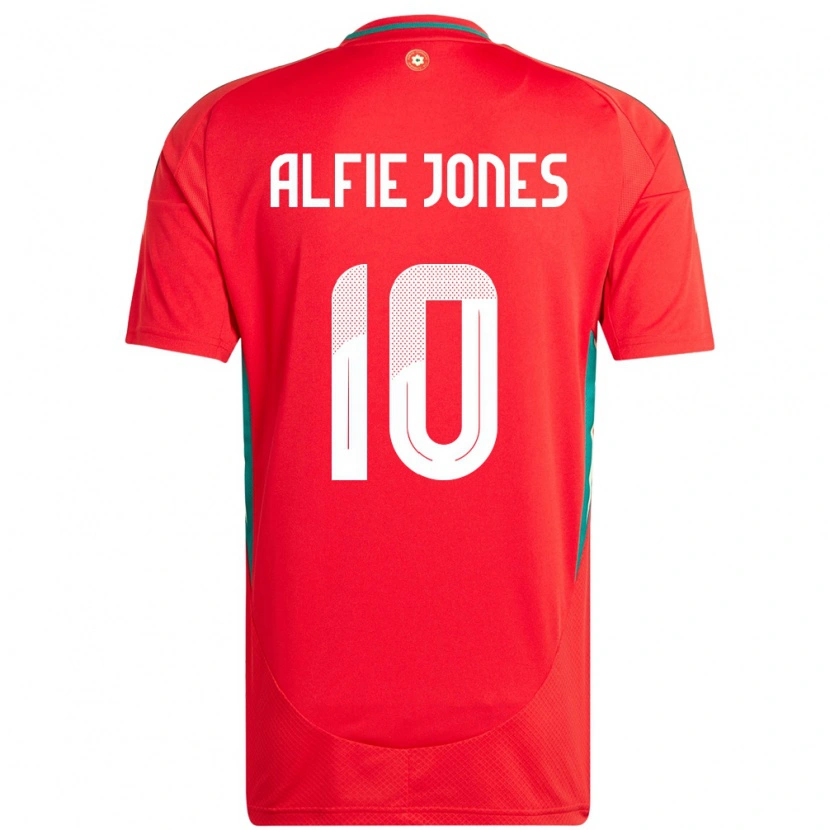 Danxen Men Wales Alfie Jones #10 Red Home Jersey 24-26 T-Shirt