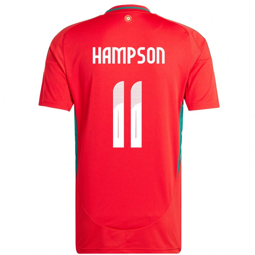Danxen Men Wales Owen Hampson #11 Red Home Jersey 24-26 T-Shirt