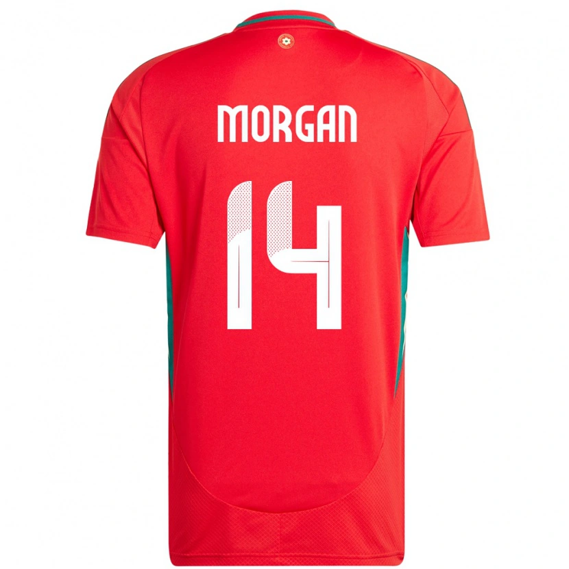Danxen Men Wales George Morgan #14 Red Home Jersey 24-26 T-Shirt
