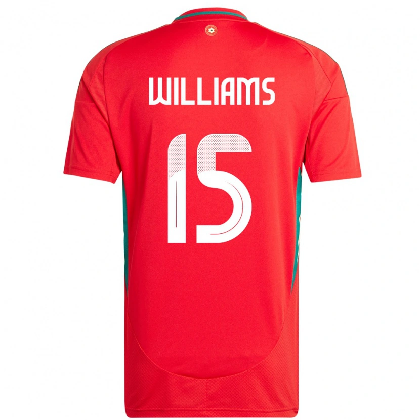Danxen Men Wales Joe Williams #15 Red Home Jersey 24-26 T-Shirt