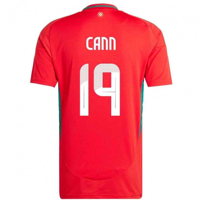 Danxen Men Wales Ethan Cann #19 Red Home Jersey 24-26 T-Shirt