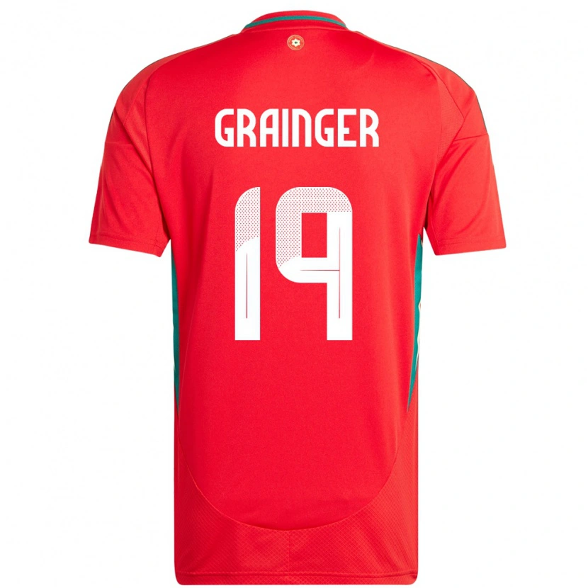 Danxen Men Wales William Grainger #19 Red Home Jersey 24-26 T-Shirt