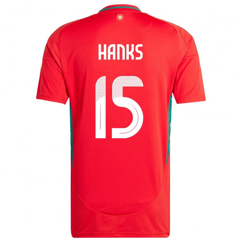 Danxen Men Wales Justin Hanks #15 Red Home Jersey 24-26 T-Shirt