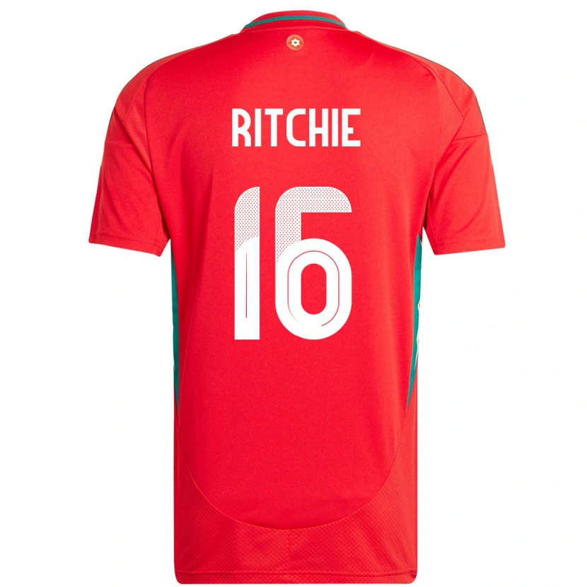 Danxen Men Wales Amelia Ritchie #16 Red Home Jersey 24-26 T-Shirt