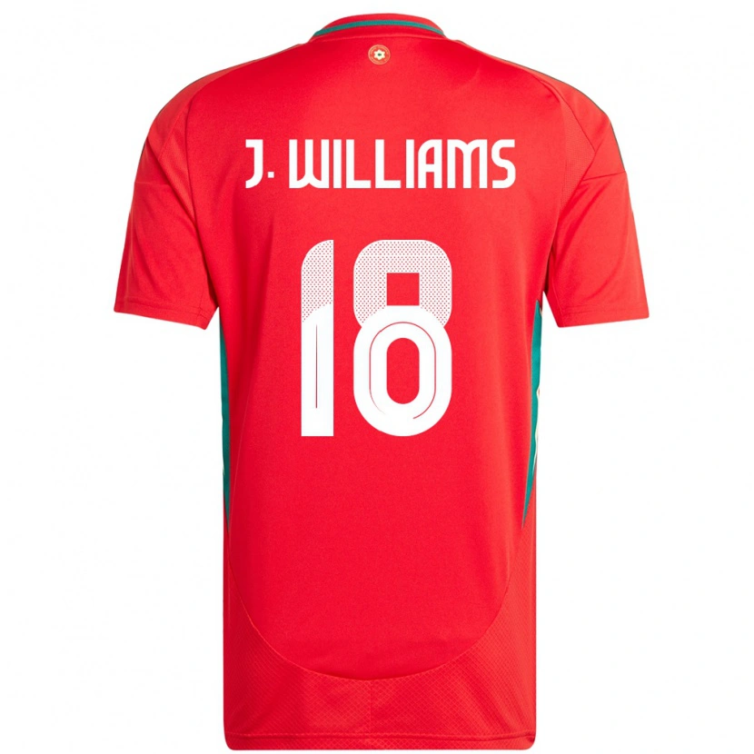 Danxen Men Wales Jonathan Williams #18 Red Home Jersey 24-26 T-Shirt
