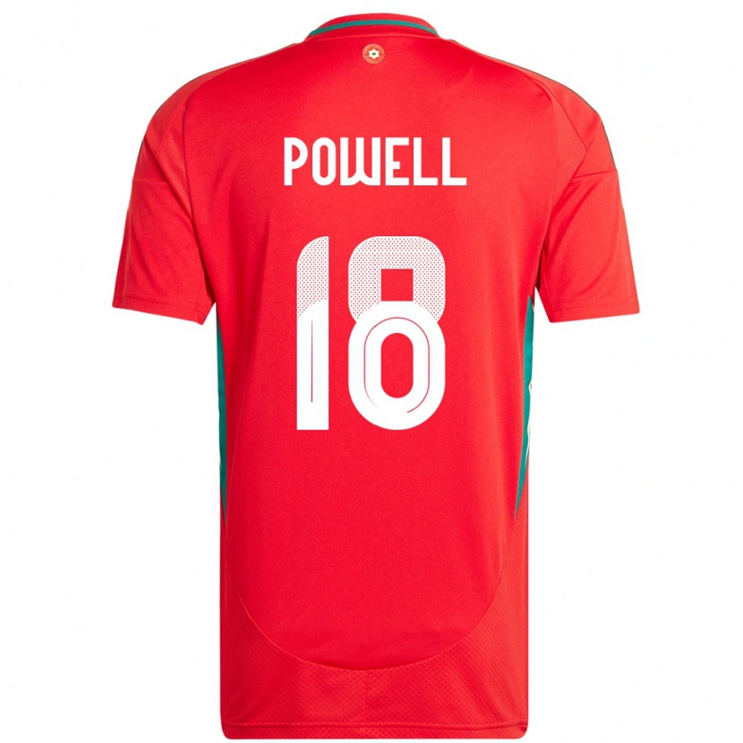 Danxen Men Wales Ella Powell #18 Red Home Jersey 24-26 T-Shirt