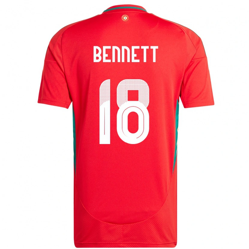 Danxen Men Wales Murphy Bennett #18 Red Home Jersey 24-26 T-Shirt