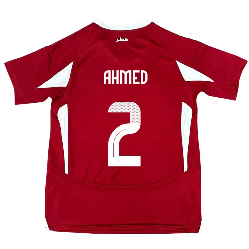 Danxen Men Qatar Hazem Ahmed #2 Red Home Jersey 24-26 T-Shirt