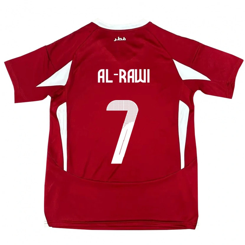 Danxen Men Qatar Ahmed Al-Rawi #7 Red Home Jersey 24-26 T-Shirt