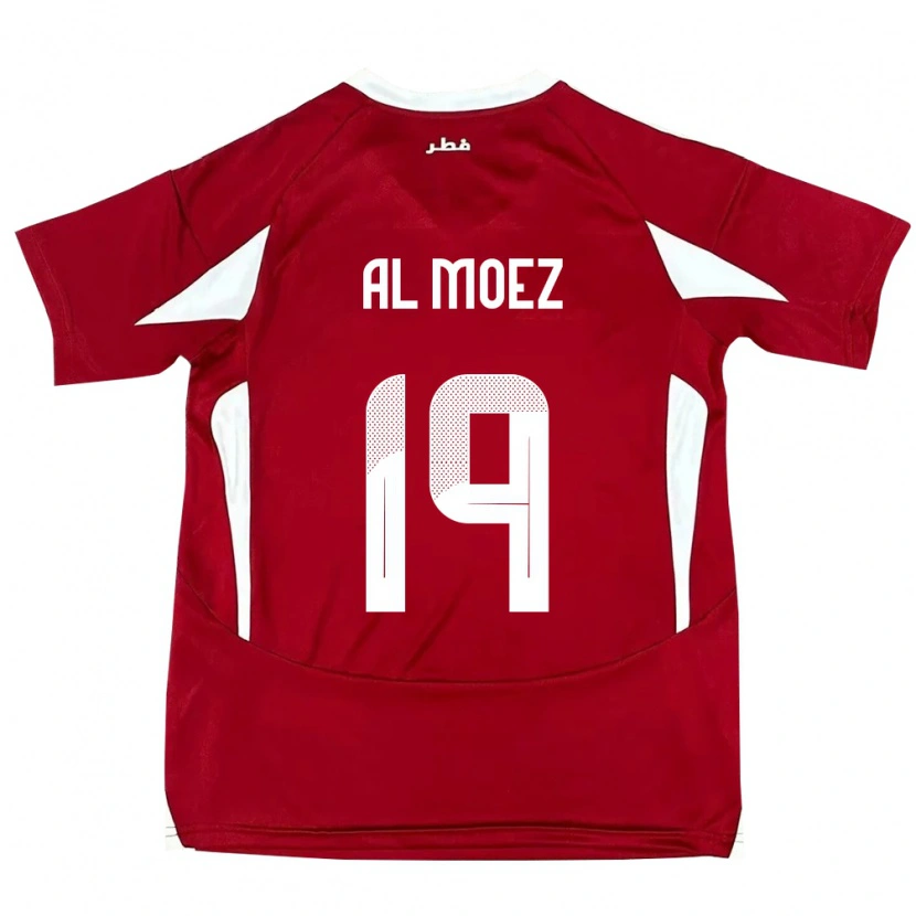 Danxen Men Qatar Almoez Ali #19 Red Home Jersey 24-26 T-Shirt