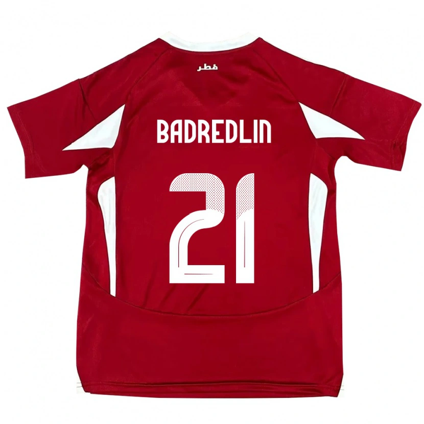 Danxen Men Qatar Marwan Badredlin #21 Red Home Jersey 24-26 T-Shirt