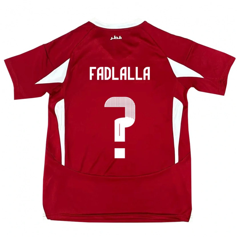 Danxen Men Qatar Saifeldeen Fadlalla #0 Red Home Jersey 24-26 T-Shirt