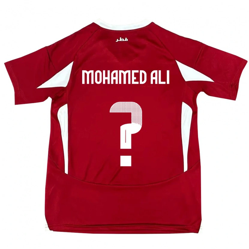 Danxen Men Qatar Youssef Mohamed Ali #0 Red Home Jersey 24-26 T-Shirt