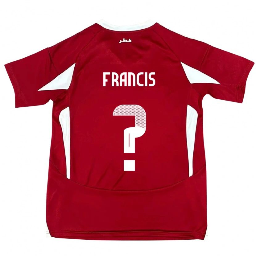 Danxen Men Qatar Emmanuel Francis #0 Red Home Jersey 24-26 T-Shirt