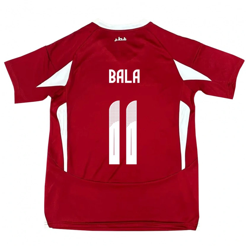 Danxen Men Qatar Younis Bala #11 Red Home Jersey 24-26 T-Shirt