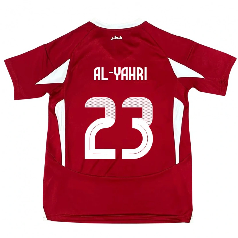 Danxen Men Qatar Nawaf Al-Yahri #23 Red Home Jersey 24-26 T-Shirt