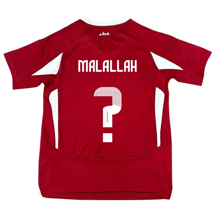 Danxen Men Qatar Ali Malallah #0 Red Home Jersey 24-26 T-Shirt