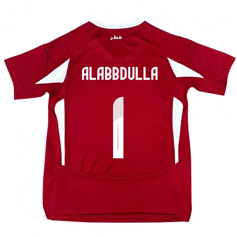 Danxen Men Qatar Latifa Alabbdulla #1 Red Home Jersey 24-26 T-Shirt