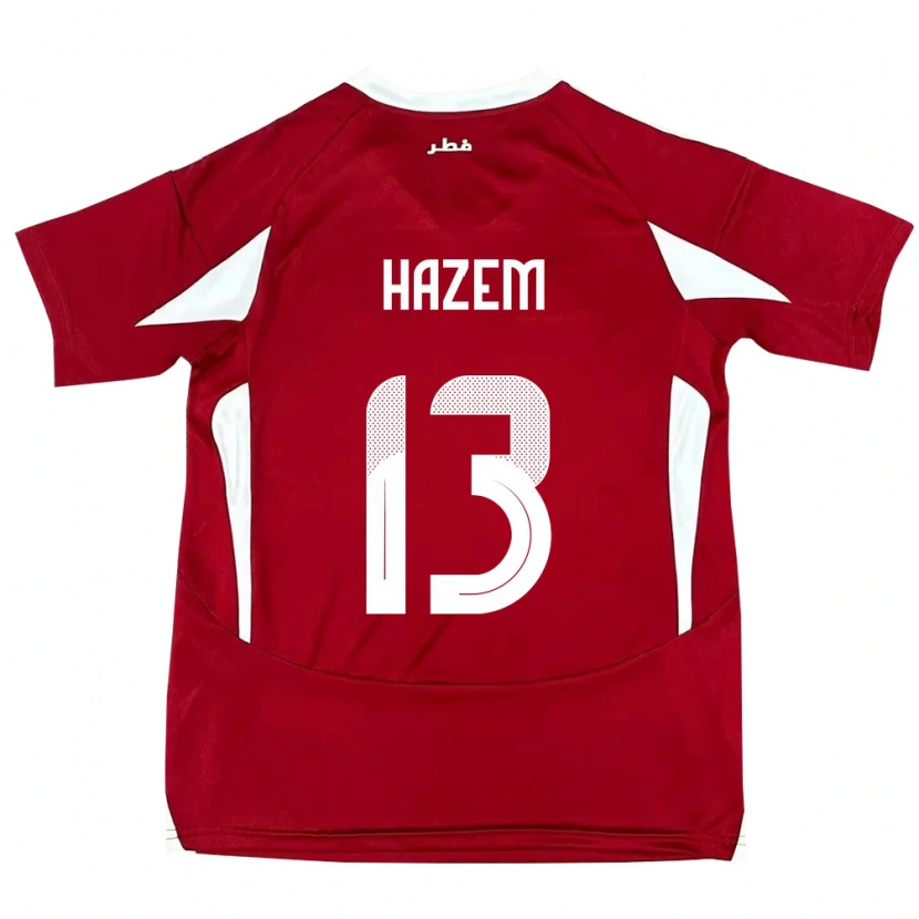 Danxen Men Qatar Hazem Shehata #13 Red Home Jersey 24-26 T-Shirt