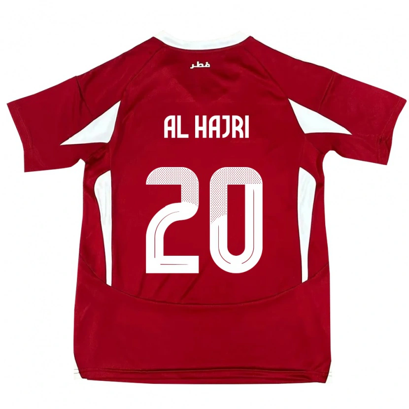 Danxen Men Qatar Salem Al Hajri #20 Red Home Jersey 24-26 T-Shirt