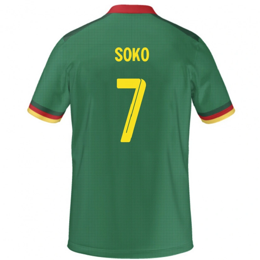 Danxen Men Cameroon Patrick Soko #7 Green Home Jersey 24-26 T-Shirt