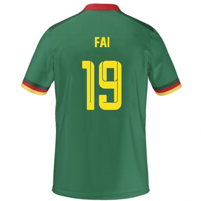Danxen Men Cameroon Collins Fai #19 Green Home Jersey 24-26 T-Shirt