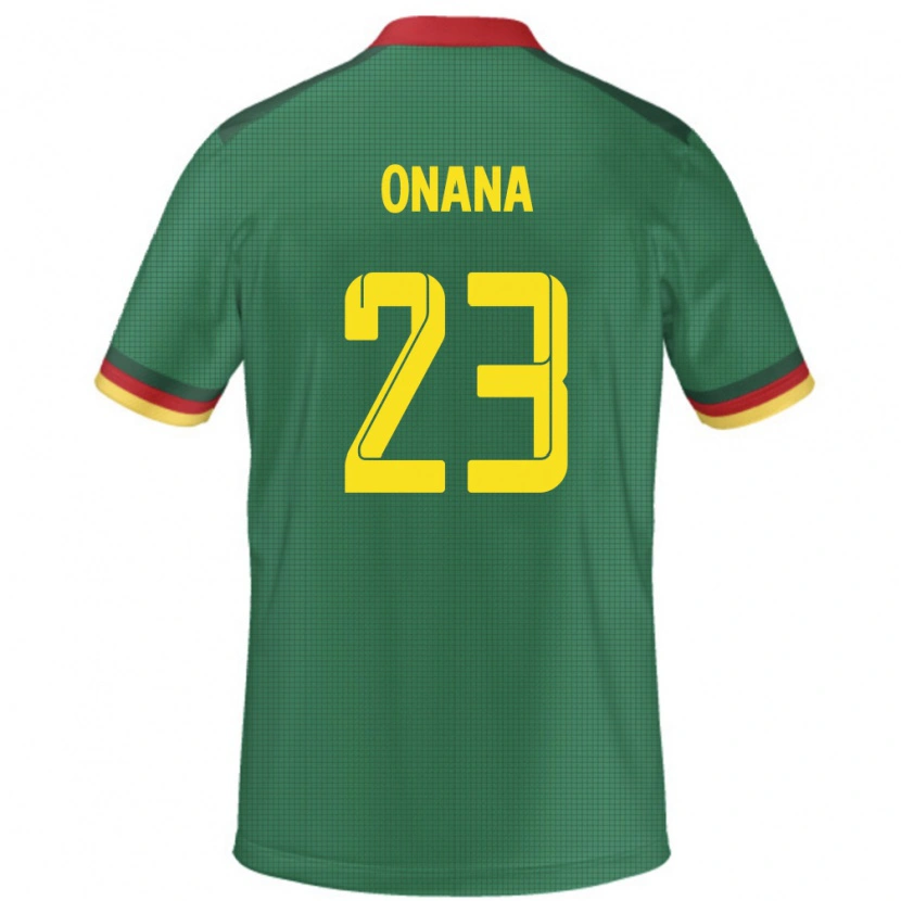 Danxen Men Cameroon André Onana #23 Green Home Jersey 24-26 T-Shirt