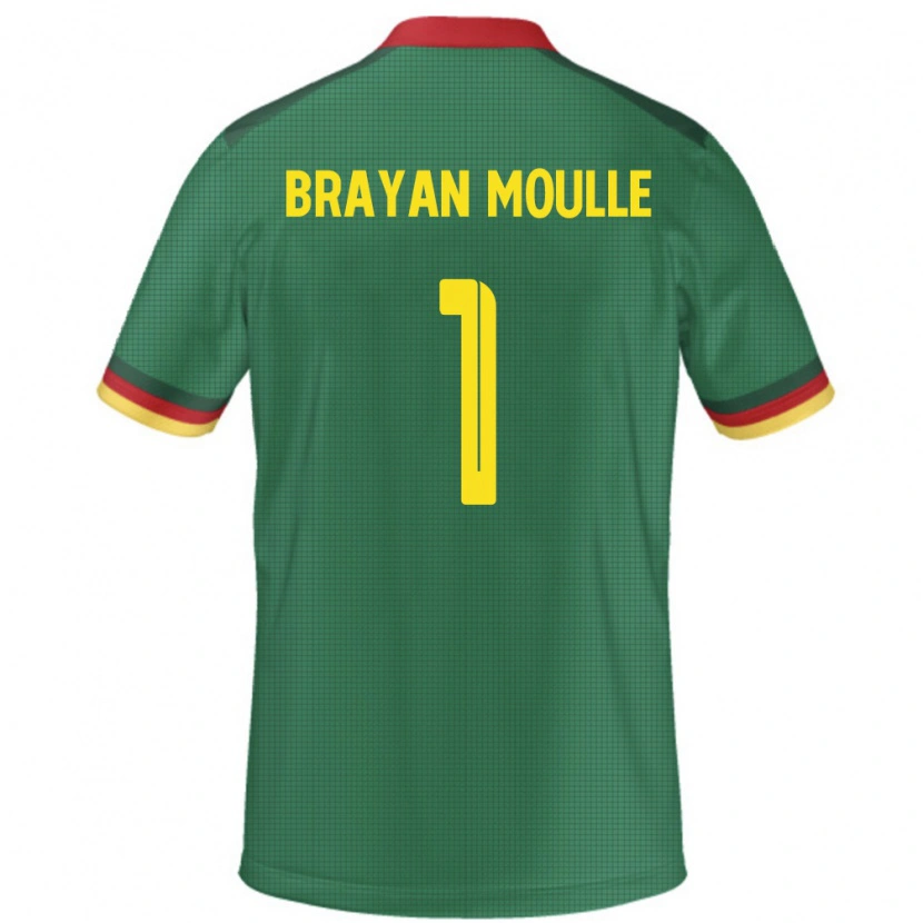 Danxen Men Cameroon Jason Brayan Moulle #1 Green Home Jersey 24-26 T-Shirt