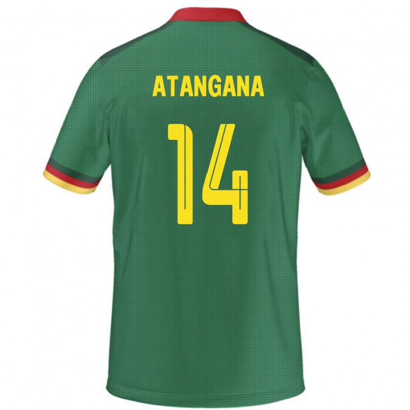 Danxen Men Cameroon Joseph Atangana #14 Green Home Jersey 24-26 T-Shirt