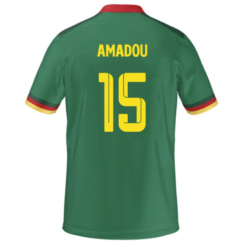 Danxen Men Cameroon Daouda Amadou #15 Green Home Jersey 24-26 T-Shirt