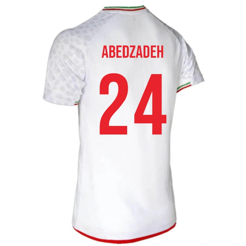 Danxen Men Iran Amir Abedzadeh #24 White Home Jersey 24-26 T-Shirt