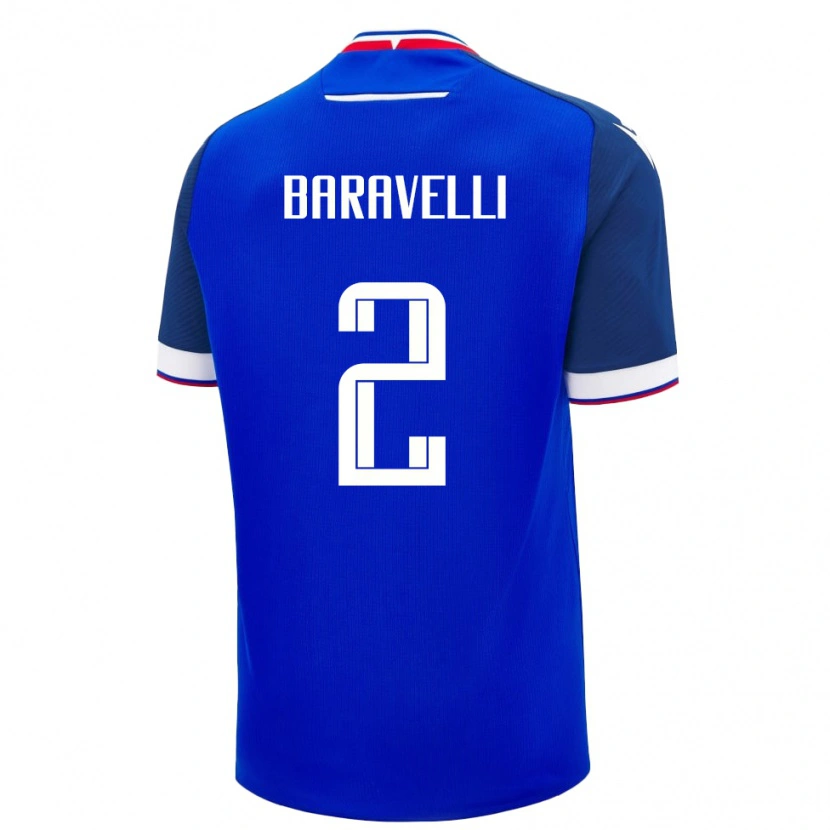 Danxen Men Slovakia Rocco Baravelli #2 Blue Home Jersey 24-26 T-Shirt