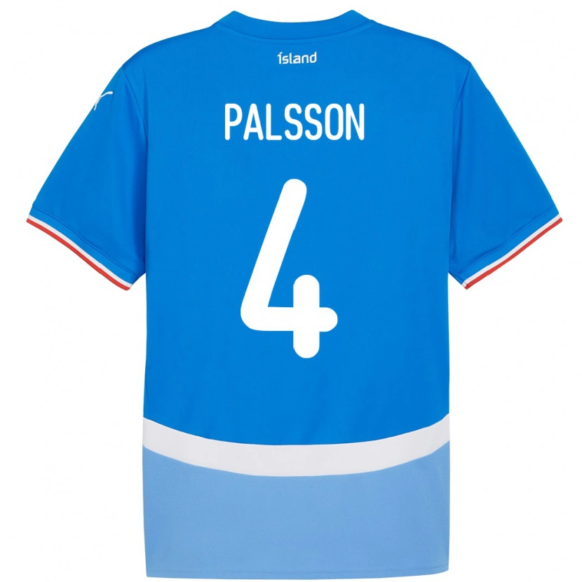 Danxen Men Iceland Victor Pálsson #4 Blue Home Jersey 24-26 T-Shirt