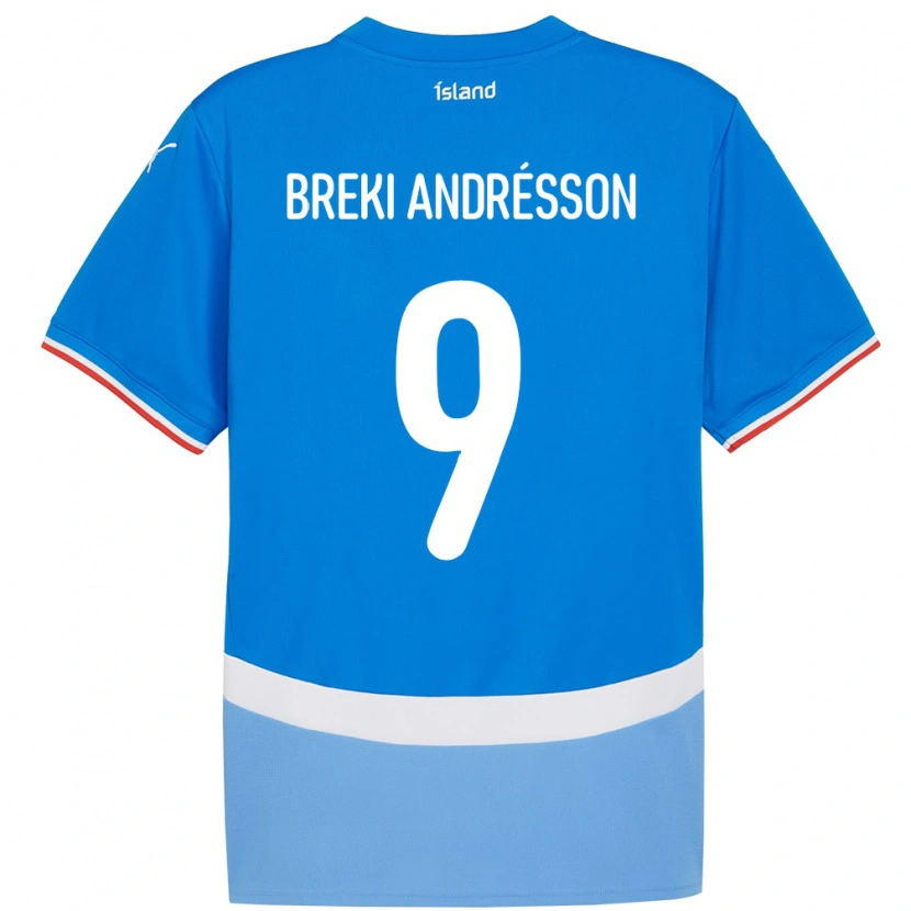 Danxen Men Iceland Benoný Breki Andrésson #9 Blue Home Jersey 24-26 T-Shirt