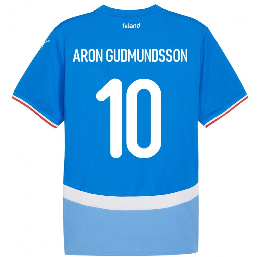 Danxen Men Iceland Eggert Aron Gudmundsson #10 Blue Home Jersey 24-26 T-Shirt