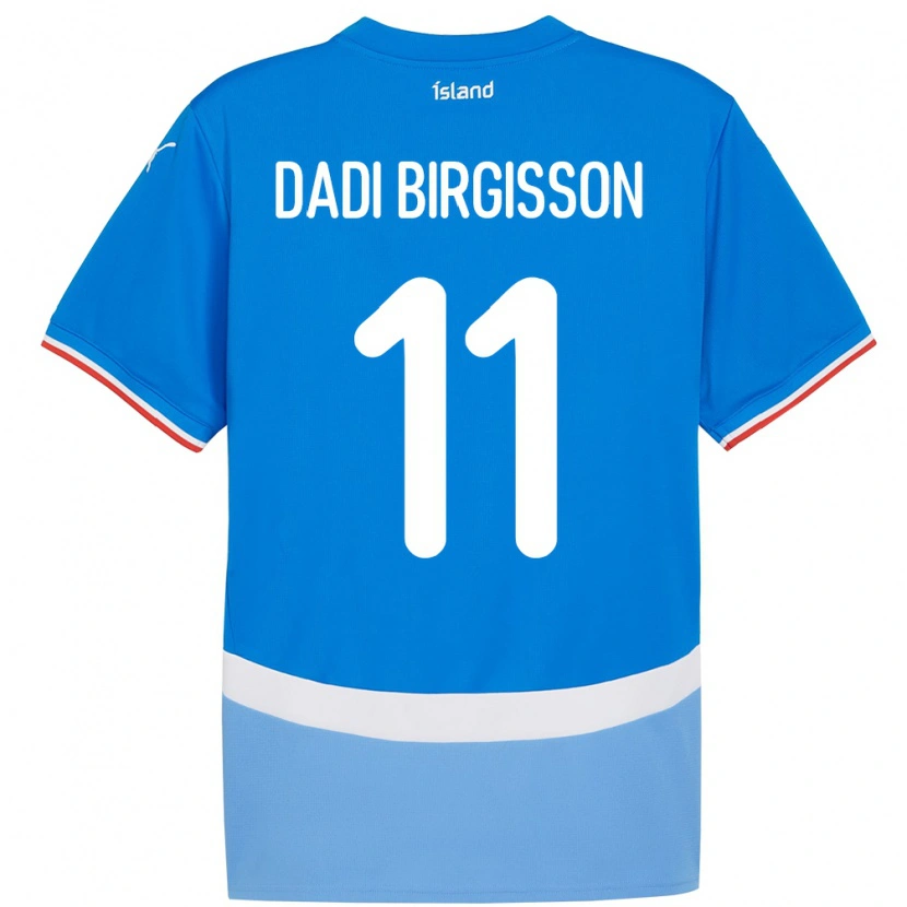 Danxen Men Iceland Adolf Dadi Birgisson #11 Blue Home Jersey 24-26 T-Shirt
