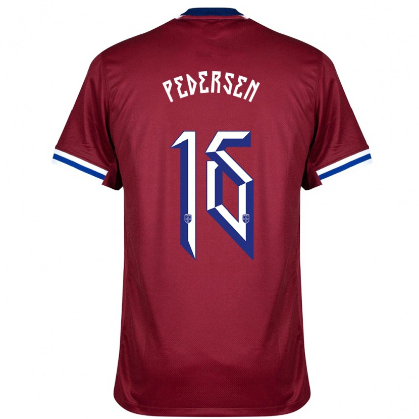 Danxen Men Norway Marcus Pedersen #16 Red Blue White Home Jersey 24-26 T-Shirt