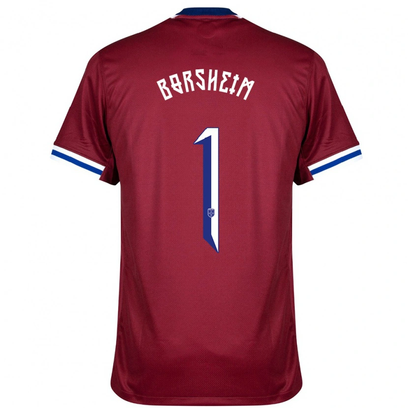 Danxen Men Norway Martin Børsheim #1 Red Blue White Home Jersey 24-26 T-Shirt