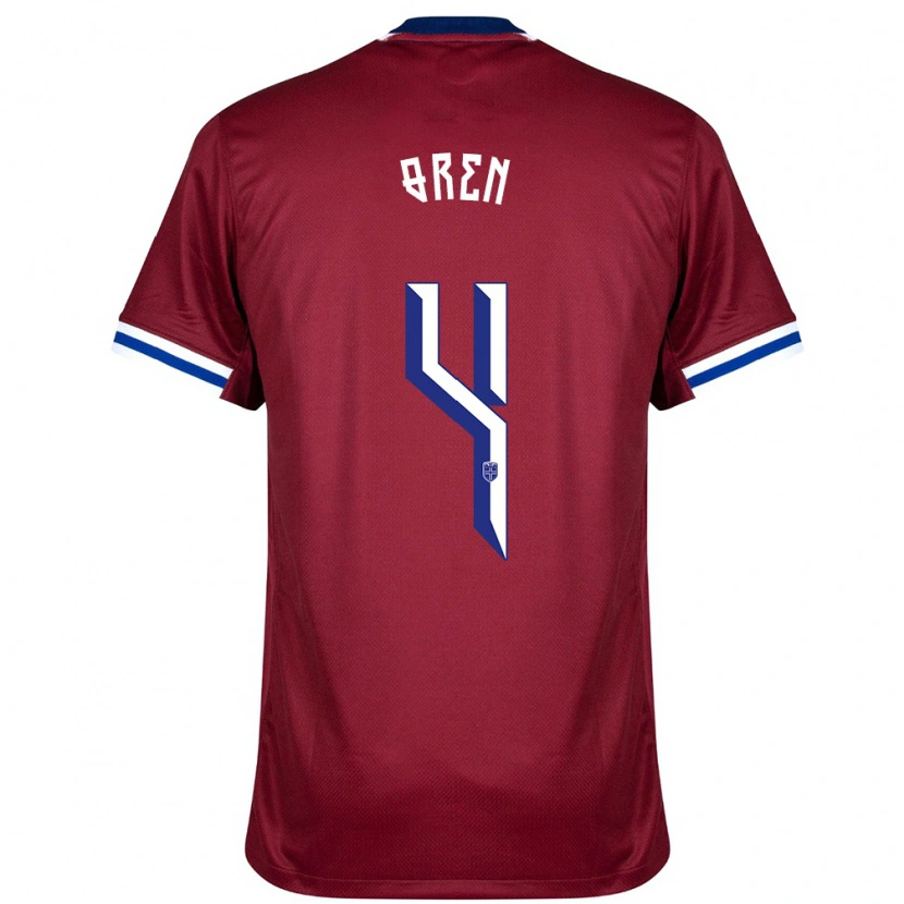 Danxen Men Norway Mathias Øren #4 Red Blue White Home Jersey 24-26 T-Shirt