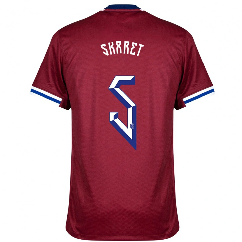 Danxen Men Norway Brage Skaret #5 Red Blue White Home Jersey 24-26 T-Shirt