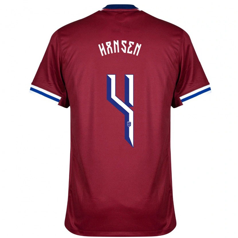 Danxen Men Norway Tuva Hansen #4 Red Blue White Home Jersey 24-26 T-Shirt